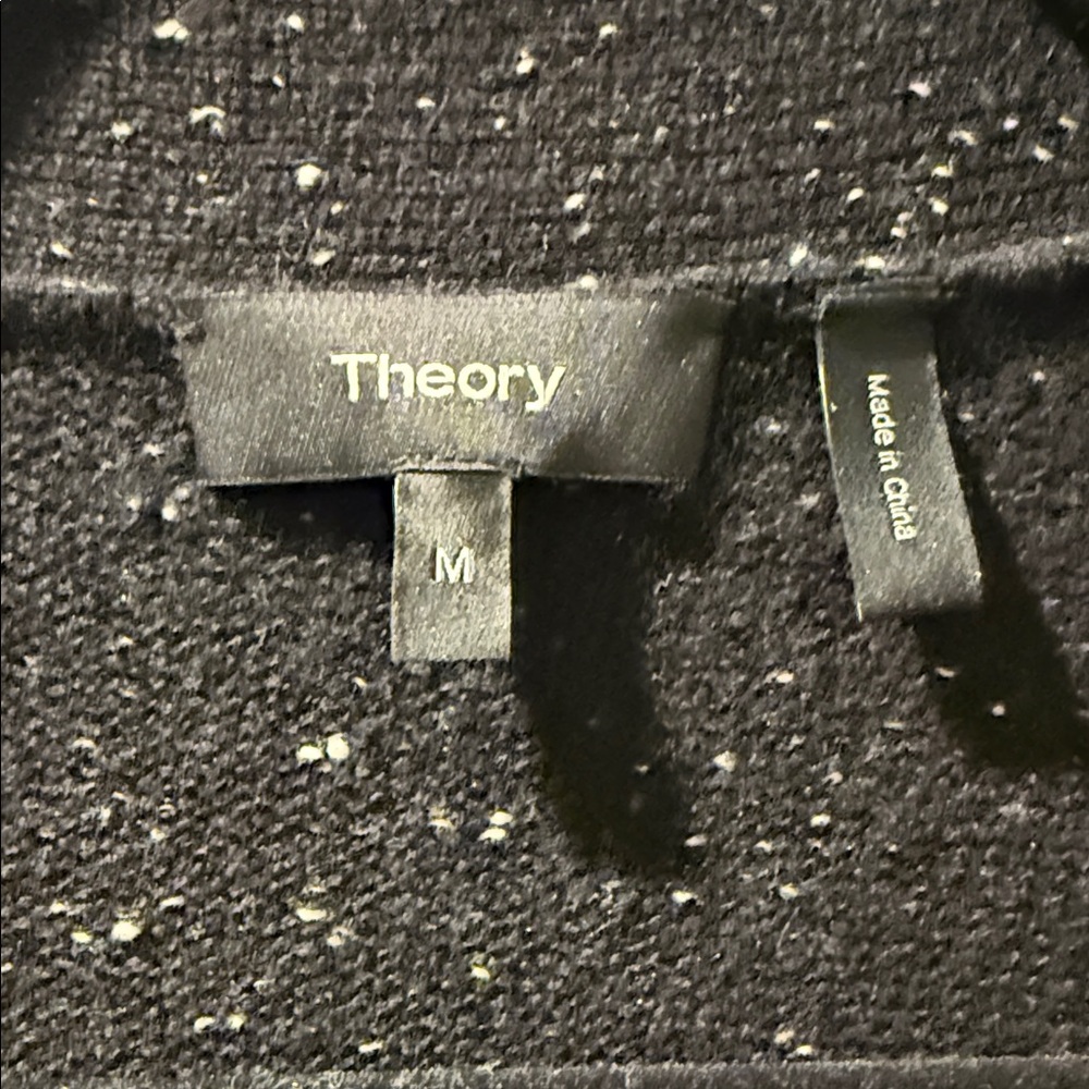 Theory Black Sparkle Women's Cardigan - Picture 2 of 3